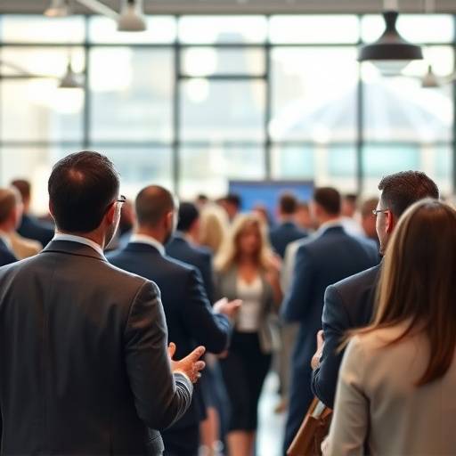 Corporate event with professional presentation and networking opportunities