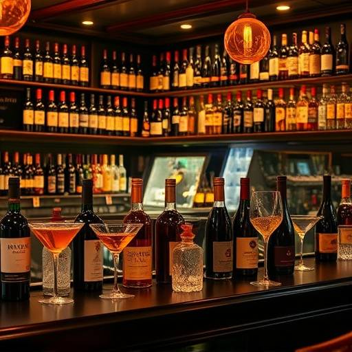 Cozy bar area with a wide selection of wines and cocktails