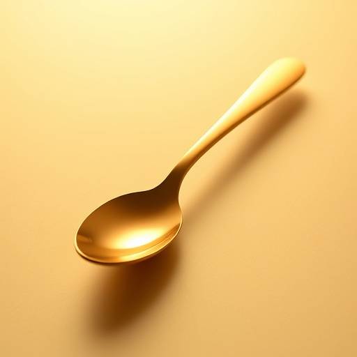 The Golden Spoon Logo - A golden spoon silhouette